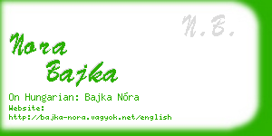 nora bajka business card