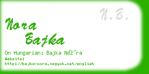 nora bajka business card